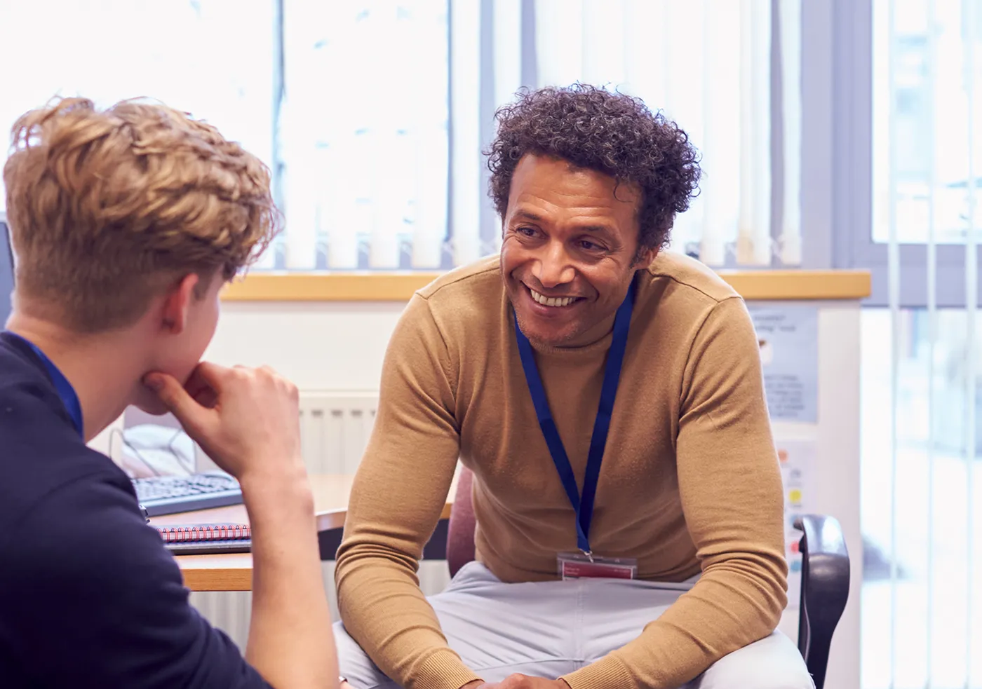 Mental health counselor providing support